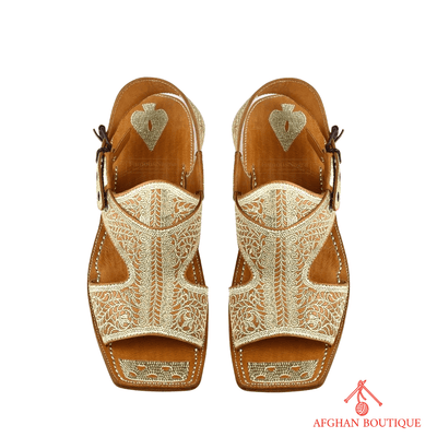 Kohati chappal for men – traditional handmade leather footwear front view

