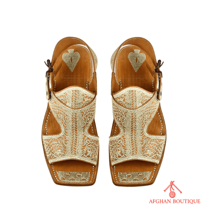 Kohati chappal for men – traditional handmade leather footwear front view
