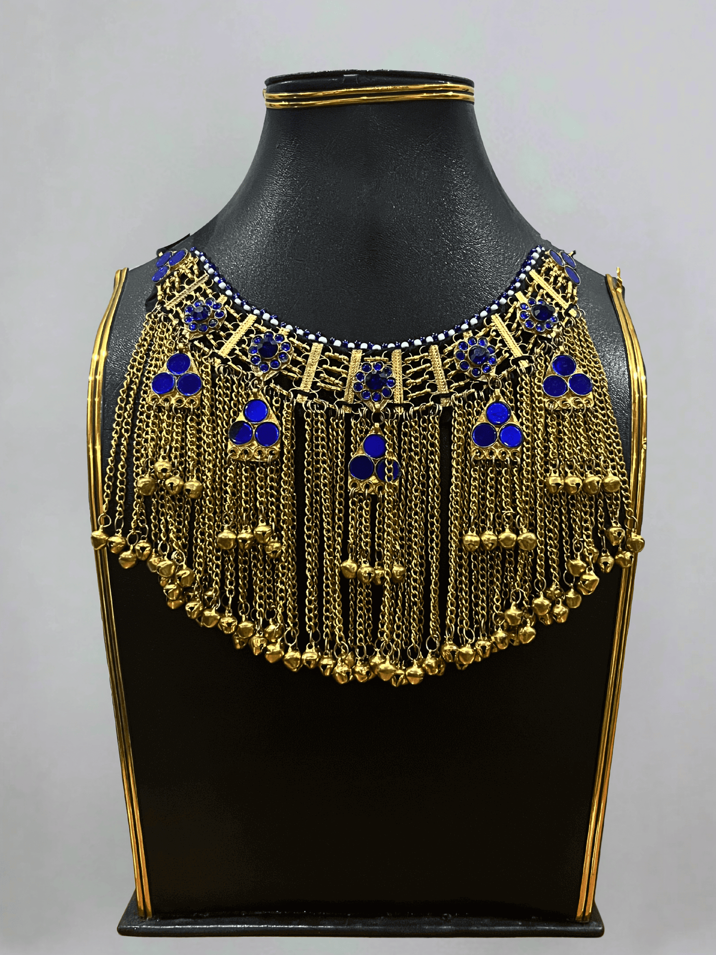 Royal blue handcrafted Afghani necklace
