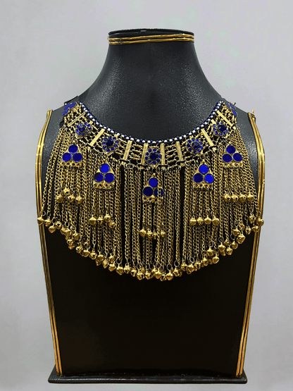 Royal blue handcrafted Afghani necklace