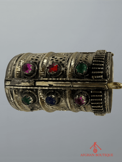 Silver-plated Afghani bangle side single