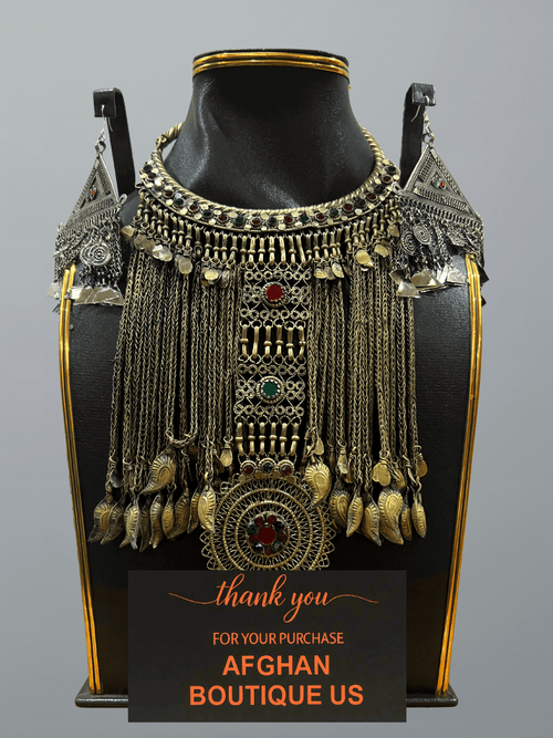 Vintage handcrafted Afghani jewelry full set