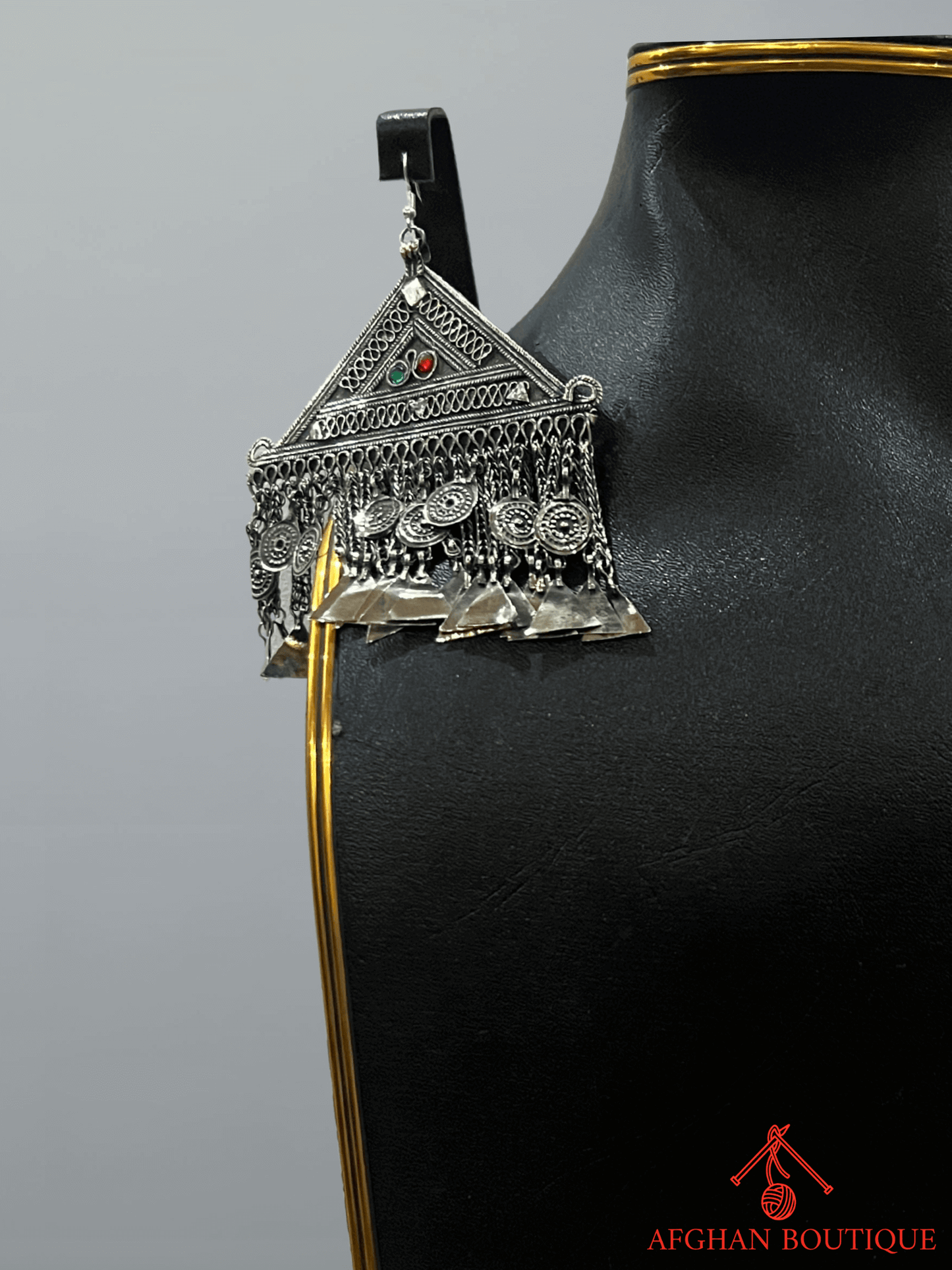 Vintage handcrafted Afghani left earring