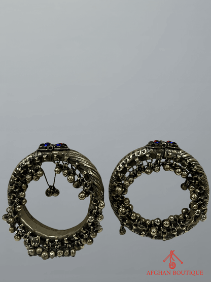 Wide cuff Afghani bangles back view