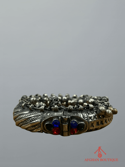 Wide cuff Afghani bangles close-up