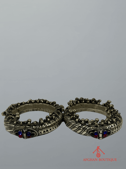 Wide cuff Afghani bangles front view